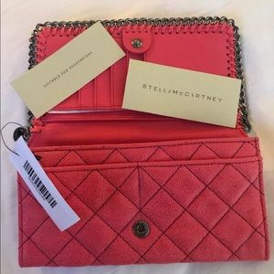 Stella McCartney Pink Vegan Suede Wallet BRAND NEW